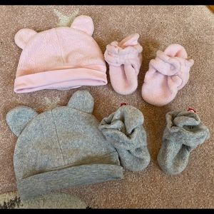Zutano Booties & Hat 0-3 Months